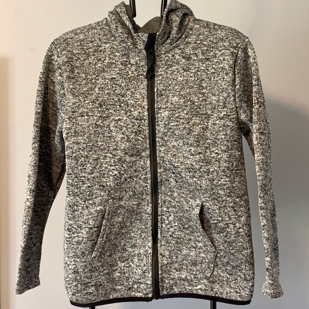 Zipper Hoodie Sweater, Boys M/L, Copper Denim